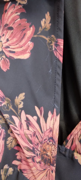 Hope & Ivy Navy Floral Wrap Maxi Dress