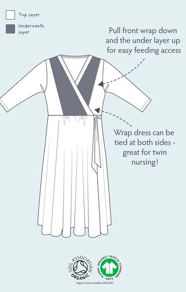 Frugi Jolie Maternity & Nursing Wrap Dress