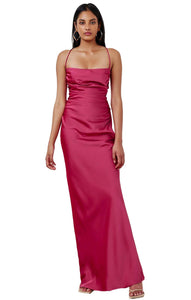 LEXI Fuchsia Scarlet Maxi Dress