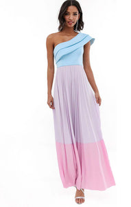 ASOS DESIGN Scuba Top Colourblock Maxi Dress