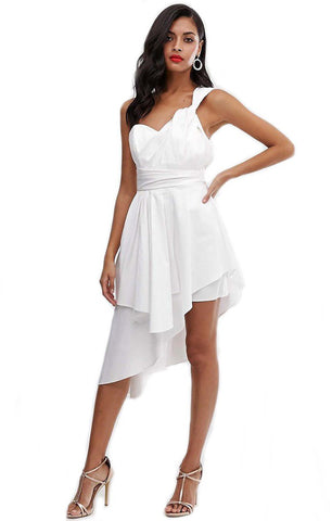 ASOS DESIGN Mini Prom Dress in White UK 4
