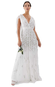 ASOS EDITION Embellished Cape Wedding Dress UK 12