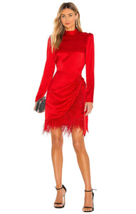 Saylor Fire Red Quin Mini Dress UK M