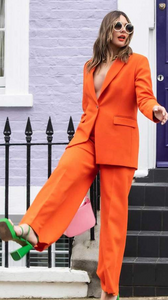 M&S Tangerine LINEN VISCOSE ULTIMATE Blazer & Trouser