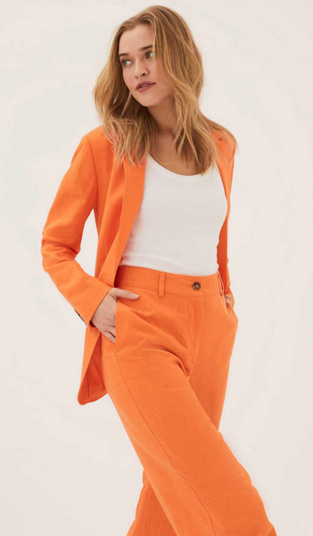 M&S Tangerine LINEN VISCOSE ULTIMATE Blazer & Trouser