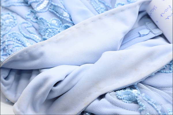 Frock & Frill Baby Blue Sequin Maxi Dress UK 10