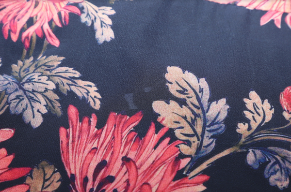 Hope & Ivy Navy Floral Wrap Midi Dress