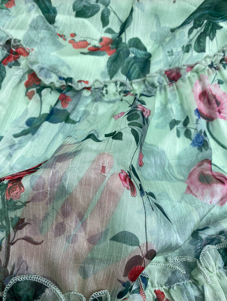 Oasis Trailing Flower Printed Halter Midi Dress