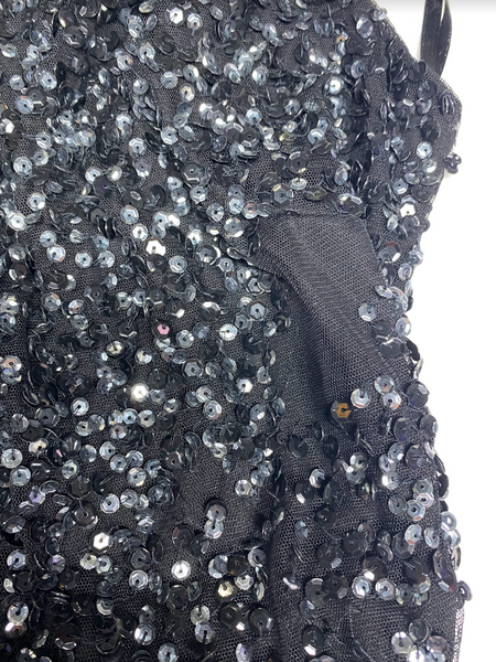 Nicky Black Embellished Sequin Maxi Dress