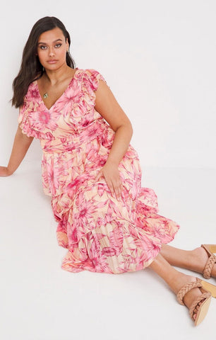 Simply Be Joanna Hope Tiered Printed Dress