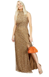 Nicky Gold Embellished Sequin Maxi Dress