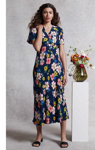M&S X GHOST Floral Angel Sleeve Midi Dress